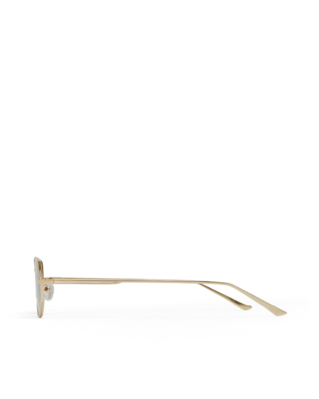 Women's sunglasses with metal gold frame, double bridge design and tinted lenses