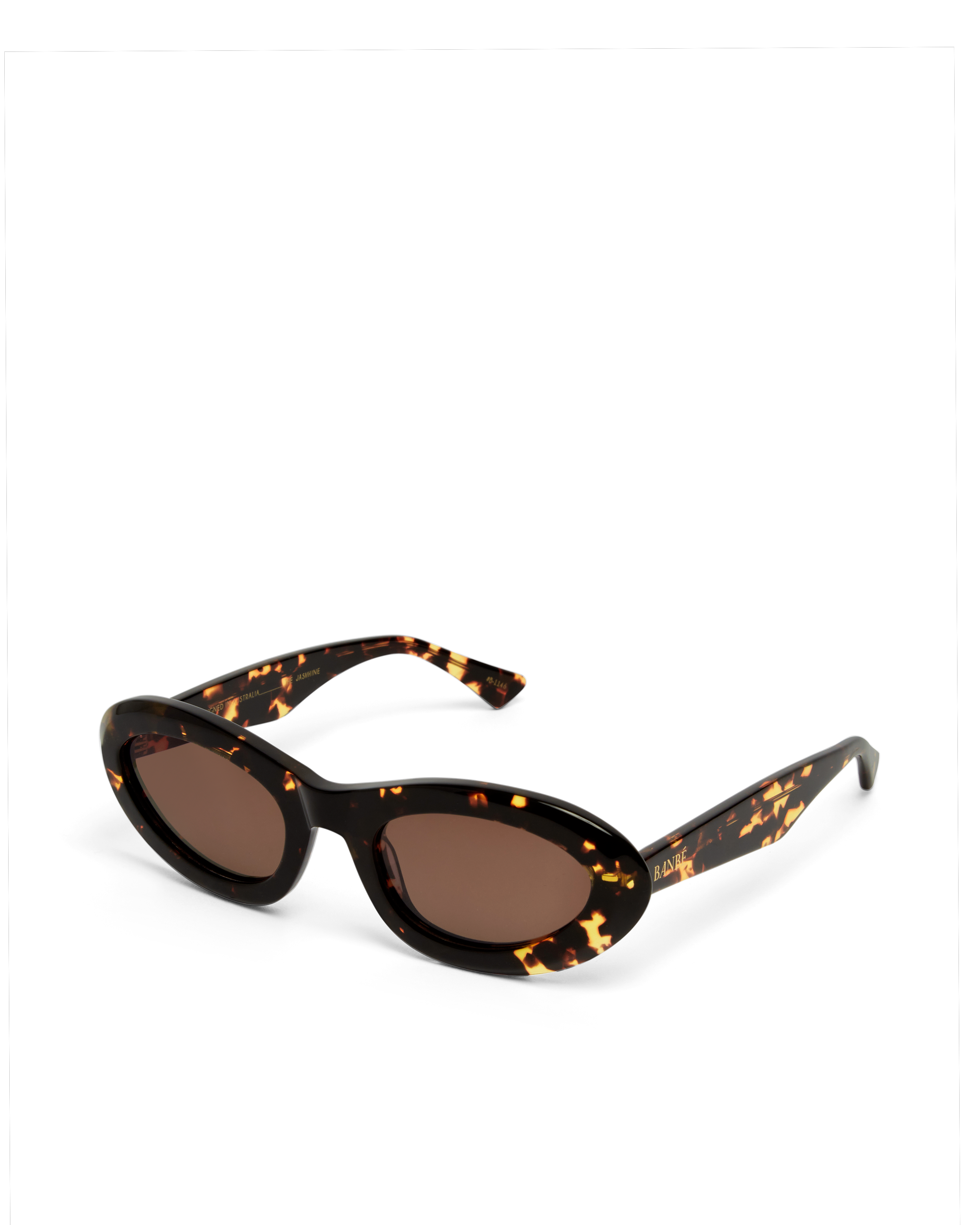 THE JASMINE AMBER TORTAUBURN The Jasmine by Banbé are retro oval