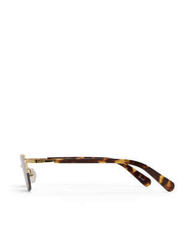 Women's sunglasses with gold frame and tortoiseshell accents
