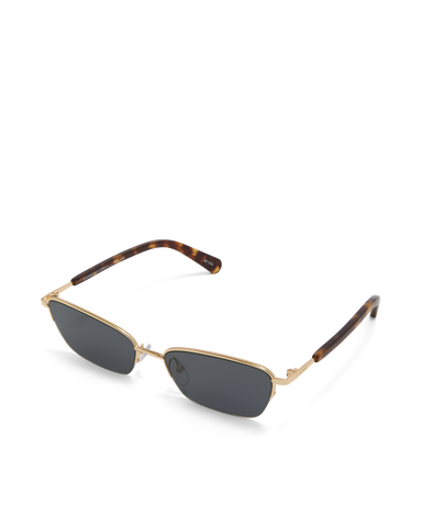 Women's sunglasses with gold frame and tortoiseshell accents