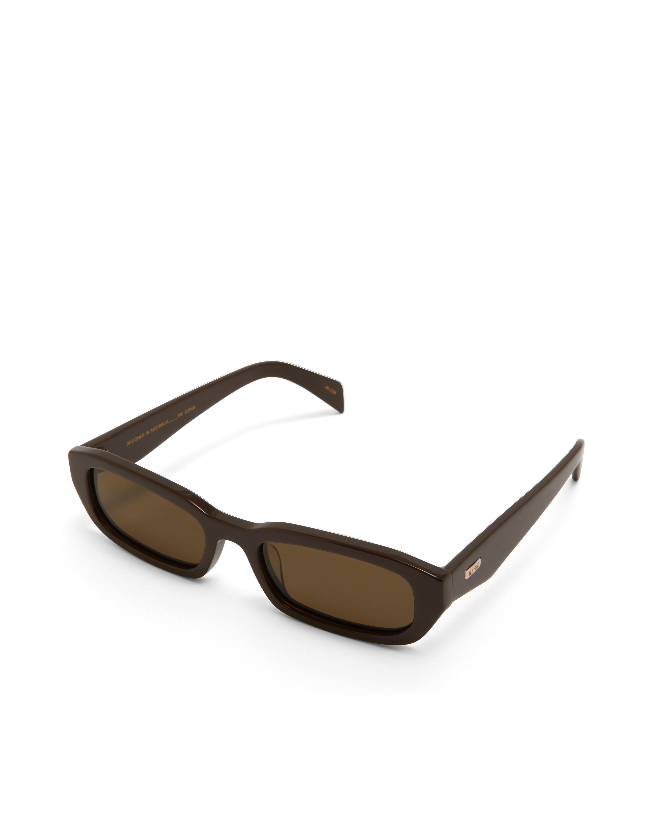 Women’s rectangular sunglasses with tonal tinted lenses, chunky acetate frame and UV Protection
