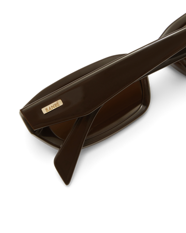 Women’s rectangular sunglasses with tonal tinted lenses, chunky acetate frame and UV Protection