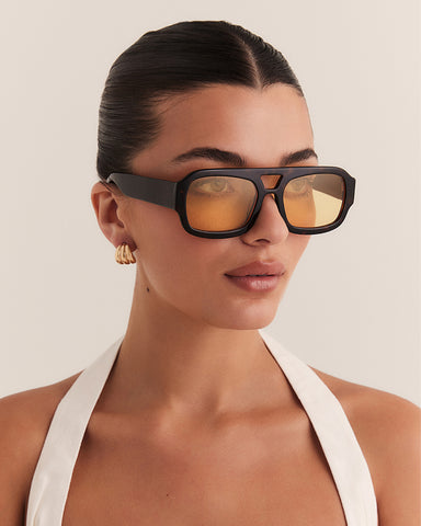 THE SUKI - DARK HAVANA TORT-YELLOW