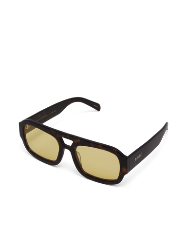 THE SUKI - DARK HAVANA TORT-YELLOW