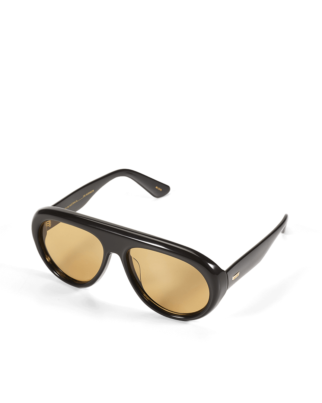 Oversized brown aviator sunglasses 