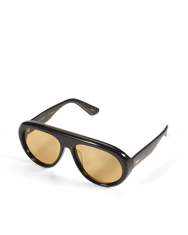 Oversized brown aviator sunglasses 