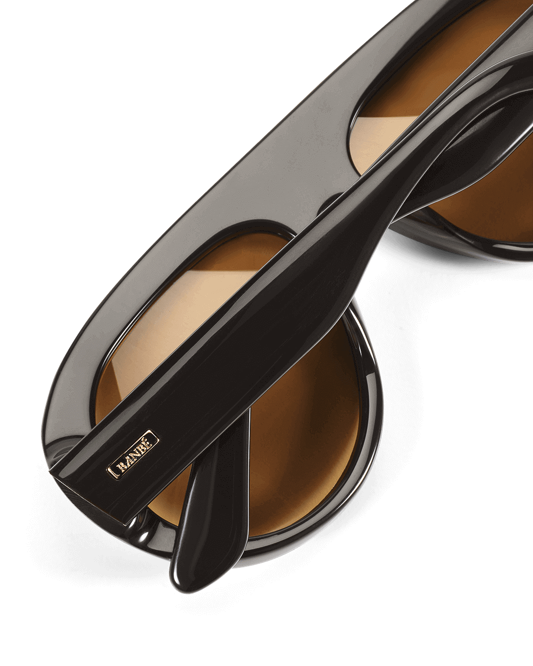 Oversized brown aviator sunglasses 
