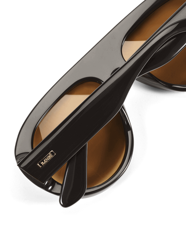Oversized brown aviator sunglasses 