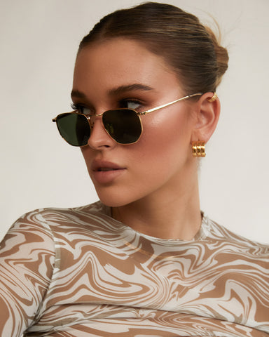 THE BALTI - GOLD-GREEN  $69.95 SUNGLASSES BANBE Banbé Eyewear